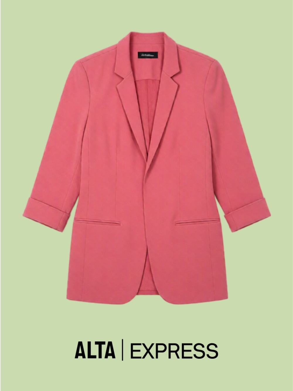 Express Coral-Pink Tailored Blazer Jacket